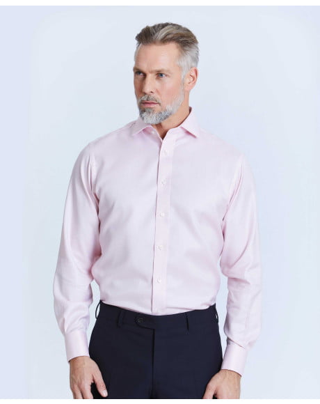 Thomas Pink Westward Stripe Slim Fit Button Cuff Shirt