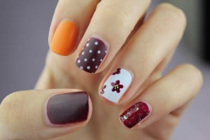 Crimson Love Nail Art For Short Nails