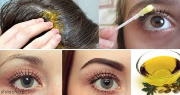 USE THE CASTOR OIL ON EYEBROW AND EYELASHES