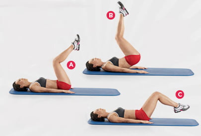 Reverse crunches