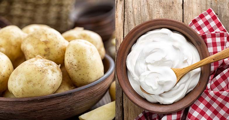 Curd And Potato Juice on Face
