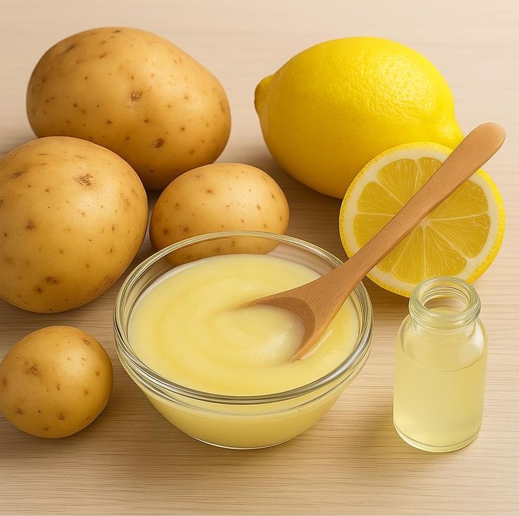 Lemon And Potato Juice, potato juice on face