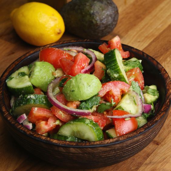 Cucumber Avocado & Tomato Salad