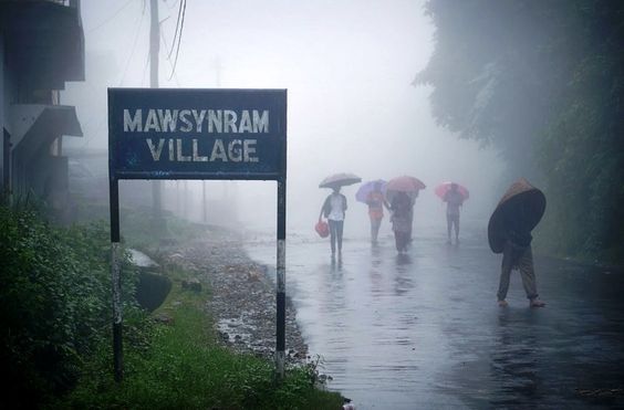 highest rainfall in India