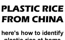 how to identify plastic rice