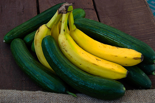Banana and Cucumber