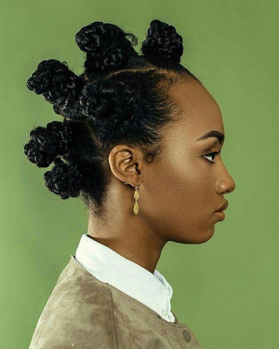 Defensive Bantu Knots With Braided Hairstyles With Weave
