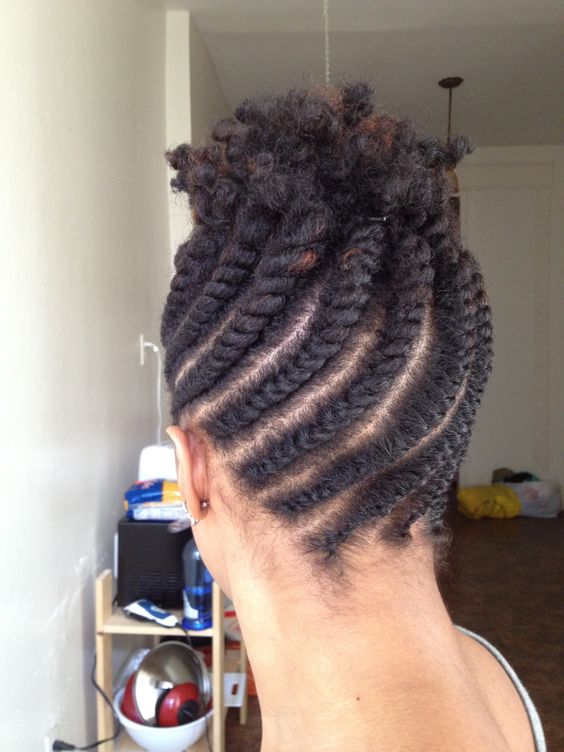 Defensive Cornrows With Curls On Top 