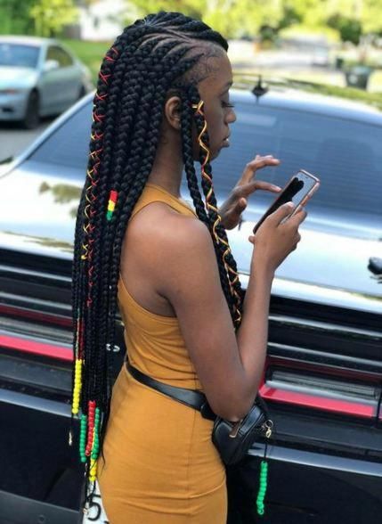Meshes On Braids With Braided Hairstyles With Weave