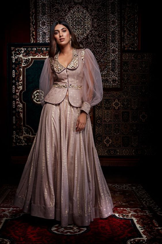 Blazer Style Blouse Pattern For Lehenga