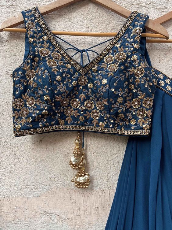 Faded Teal Bridal Blouse