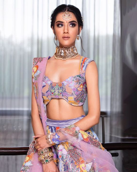 Flower Cut Lehenga Blouse