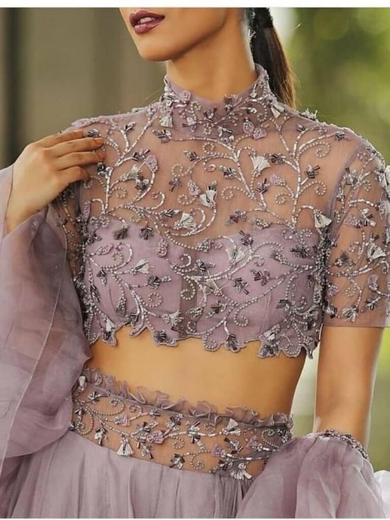Net Lehenga Blouse Design