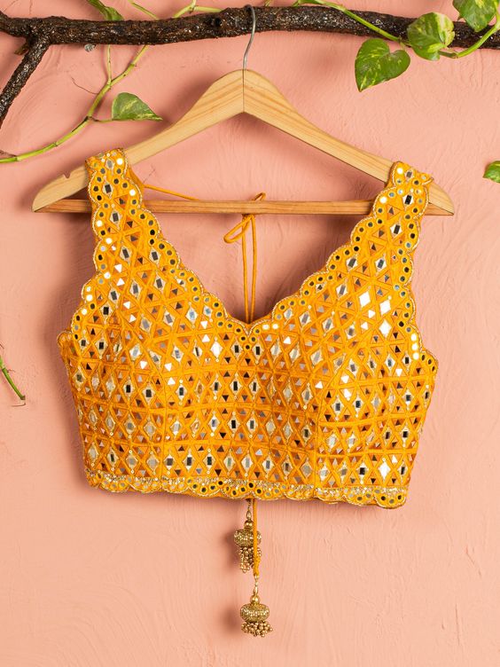 Sleeveless Orange Blouse