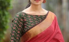 Boat Neck Blouse Design