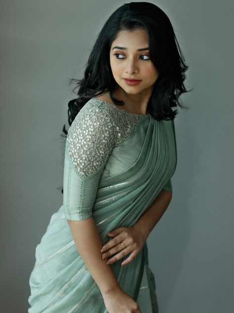 Boat Neck Embroidery Blouse