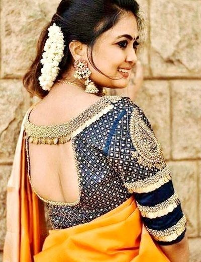 Cut Work Boat Neck Blouse Pattern