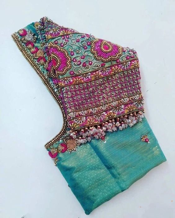 Blouse With Elegant Kundan Work