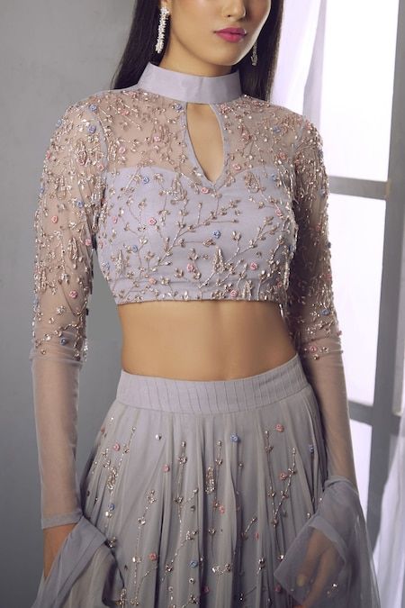 High Neck net Blouse