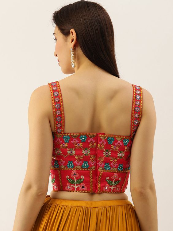 Sleeveless Kutch Work Blouse