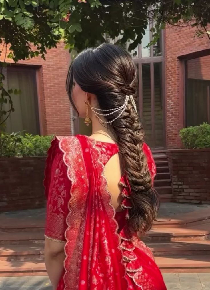The Pearl-Draped Fishtail Braid
