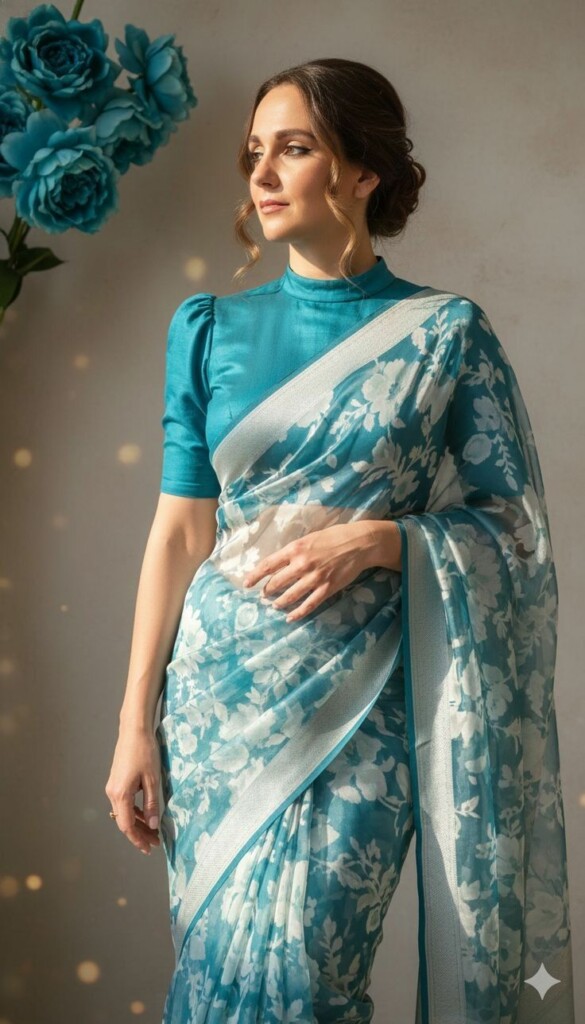 High Neck Blouse Design