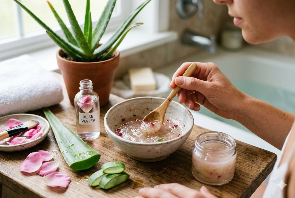 Aloe Vera + Rose Water Face Pack