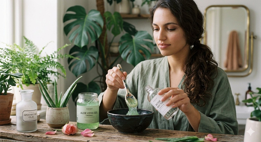 Create an image of a woman Mixing