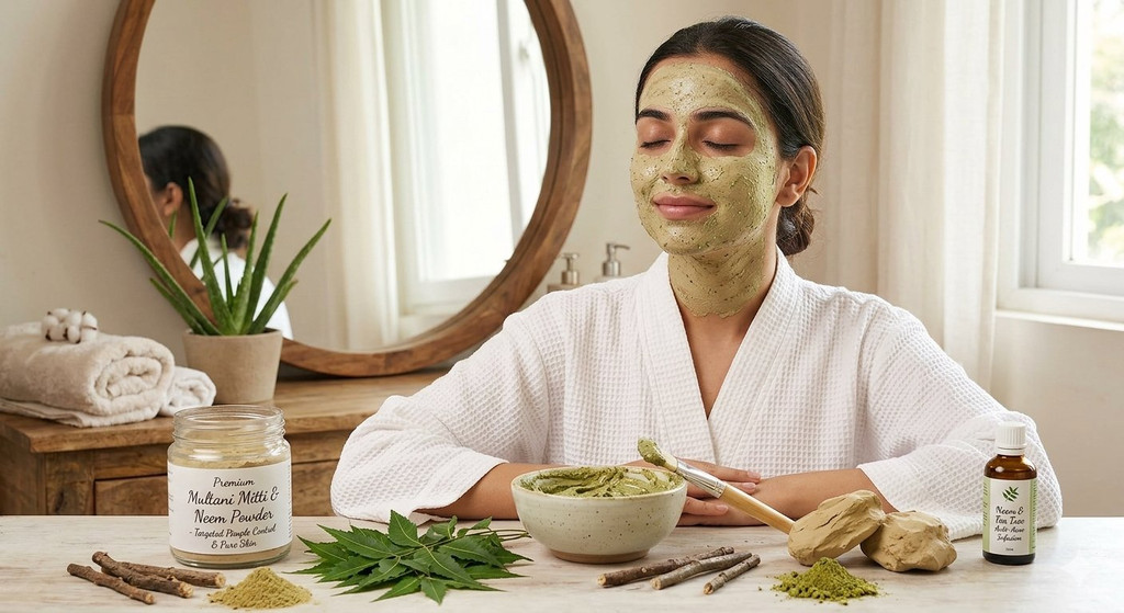 Multani Mitti + Neem Powder for Pimples