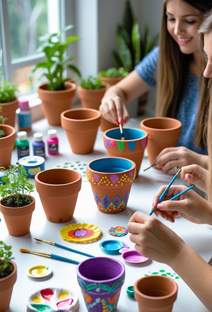 Painted Plant Pot
